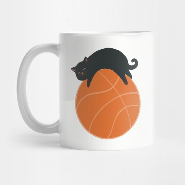 Cat on Ball by Chewbarber